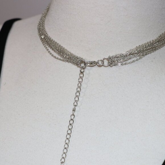 Vintage Heart Choker Multistrand Heart Necklace - Picture 3 of 9